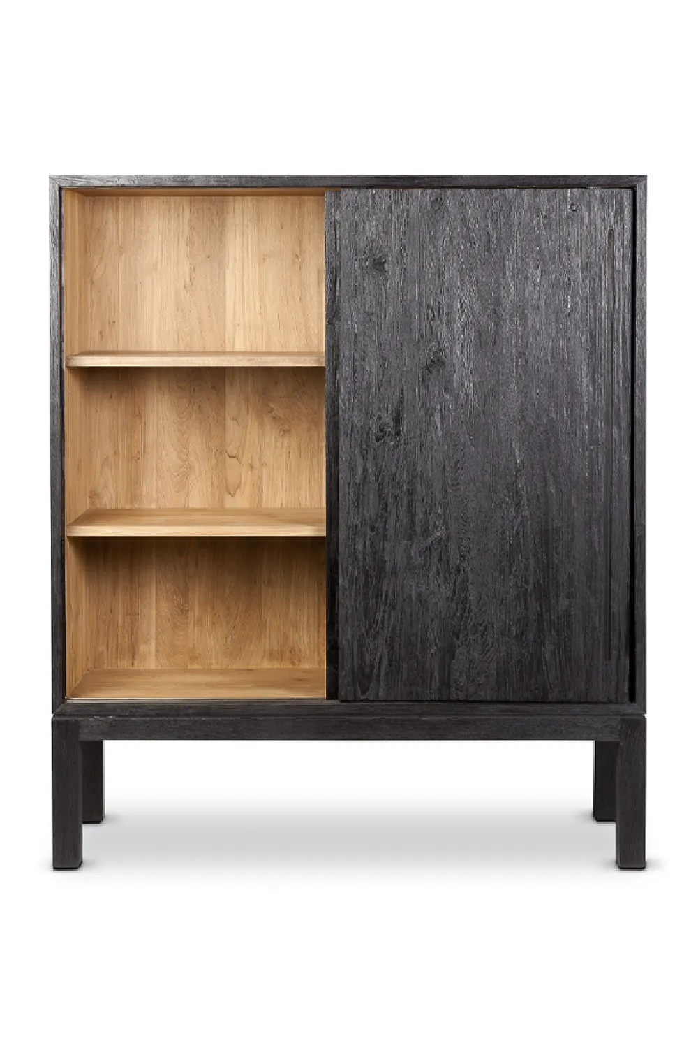 Black Teak Sliding Door Sideboard | Dareels Erosi 110