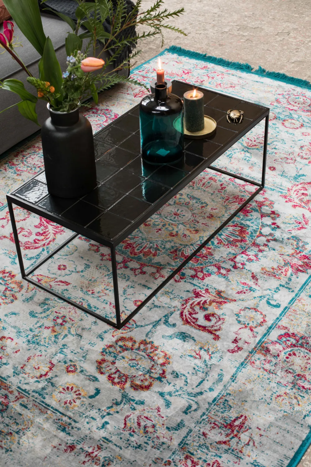 Black Tile Top Coffee Table | Zuivere Glazed