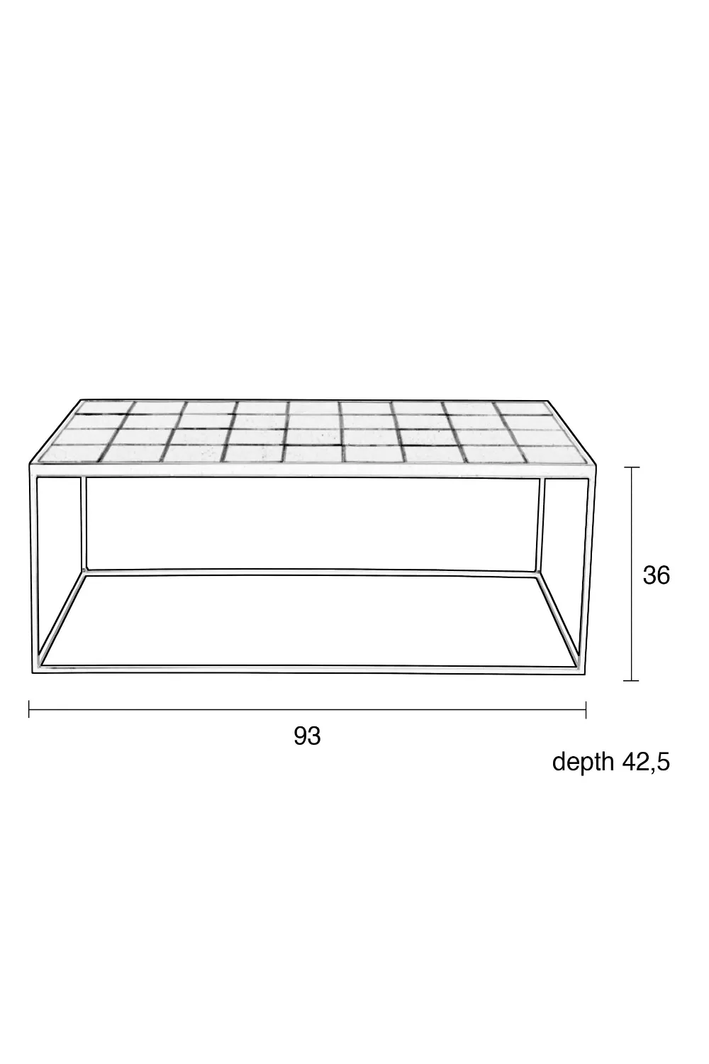 Black Tile Top Coffee Table | Zuivere Glazed