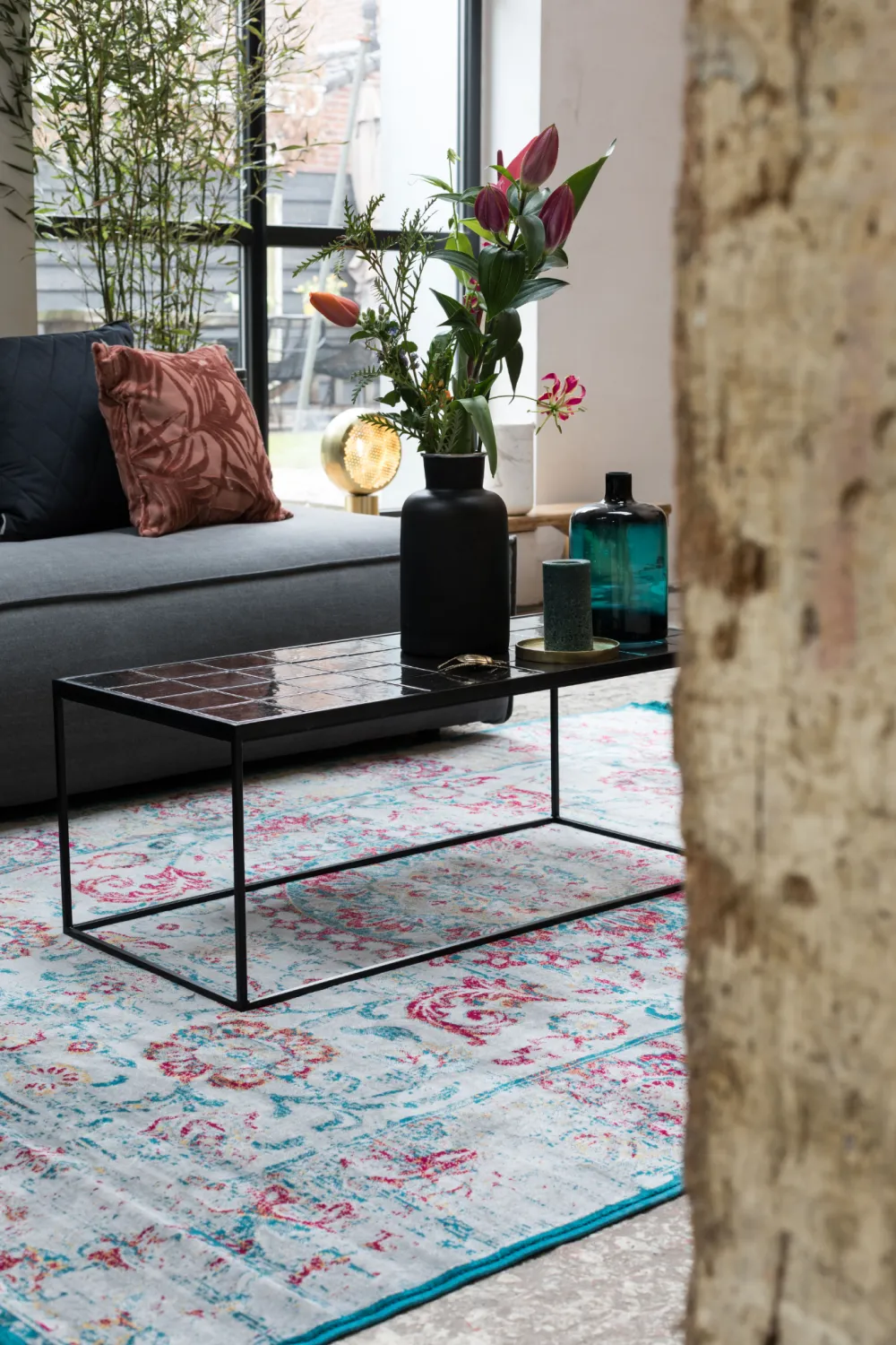 Black Tile Top Coffee Table | Zuivere Glazed