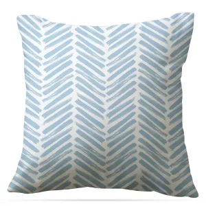 Blue Herringbone Pillow