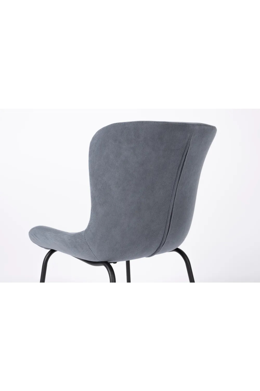 Blue Ribcord Dining Chairs (2) | DF Junzo