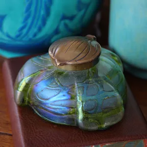 Bohemian Art Glass Inkwell