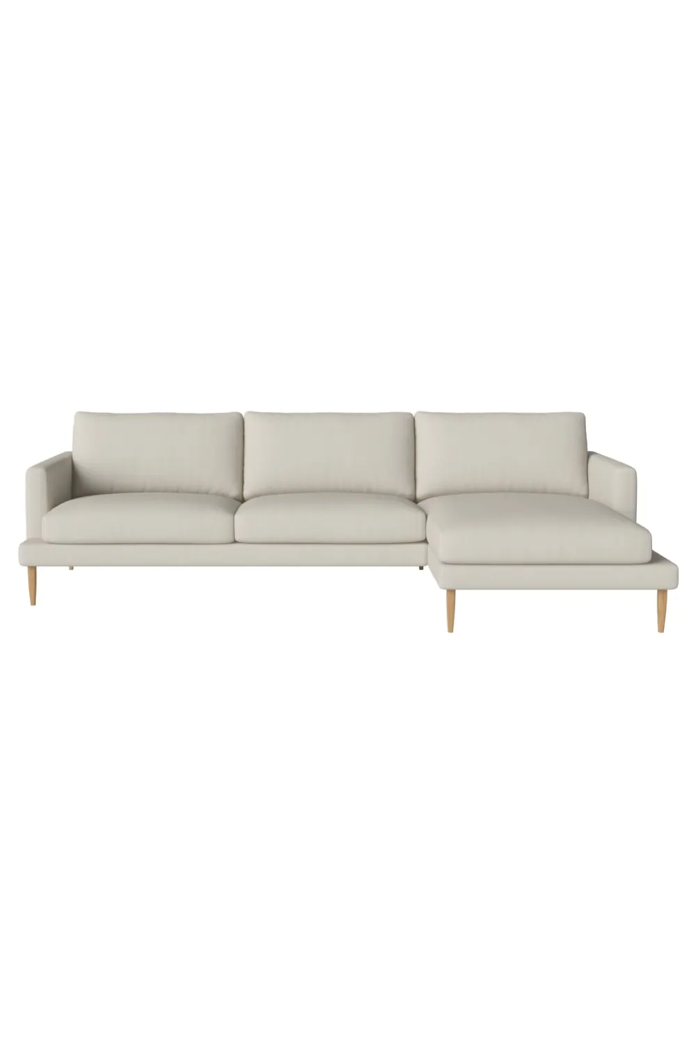 Bouclé 3.5-Seater Chaise Longue Sofa | Bolia Veneda Right