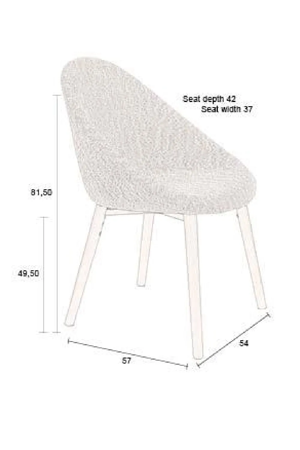 Bouclé Tub Dining Chairs (2) | Dutchbone Fenna