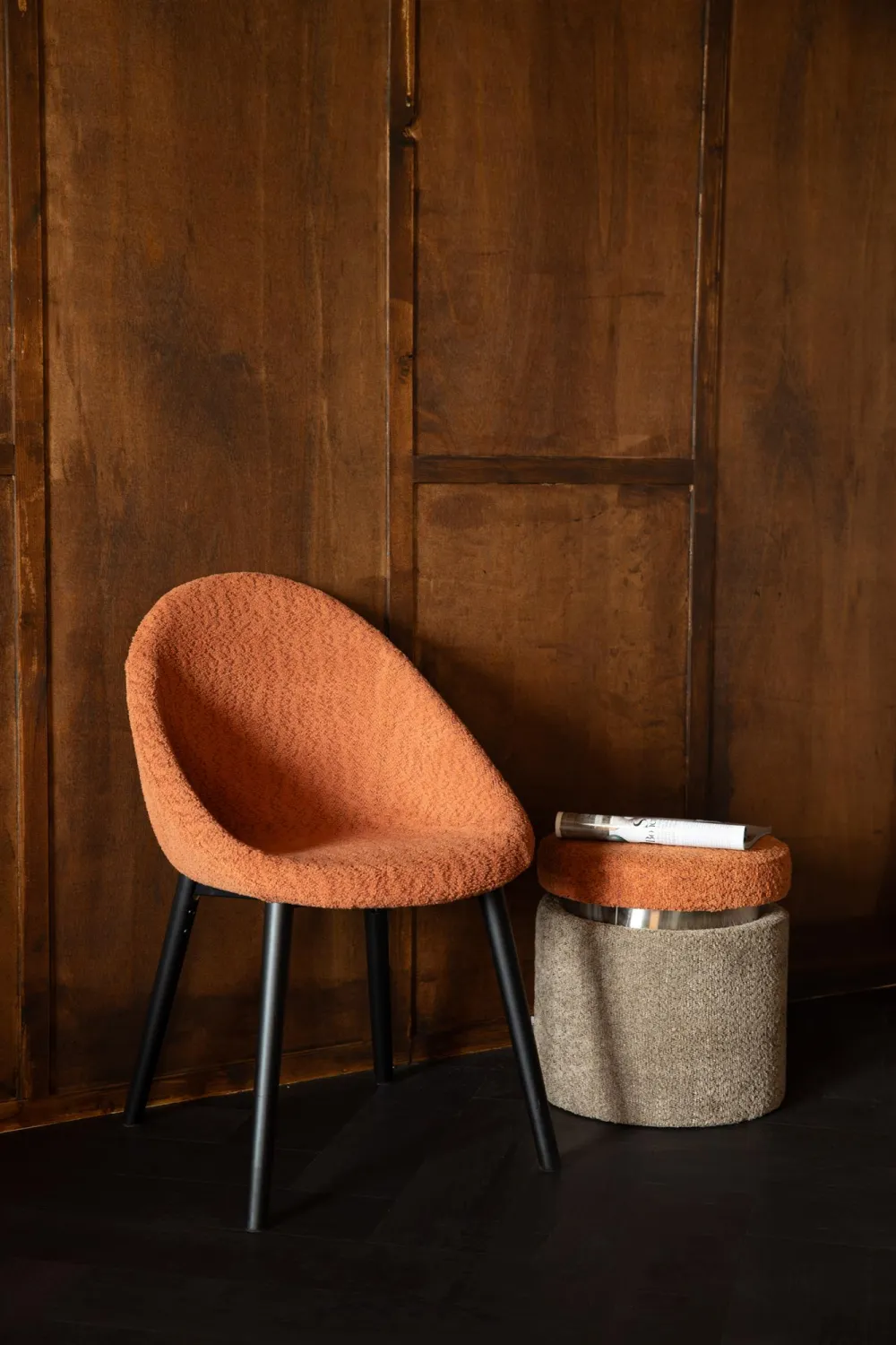 Bouclé Tub Dining Chairs (2) | Dutchbone Fenna