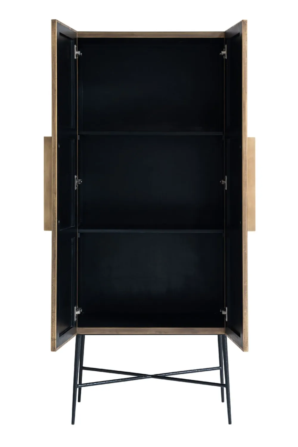 Brass 2-Door Modern Cabinet | OROA Ironville