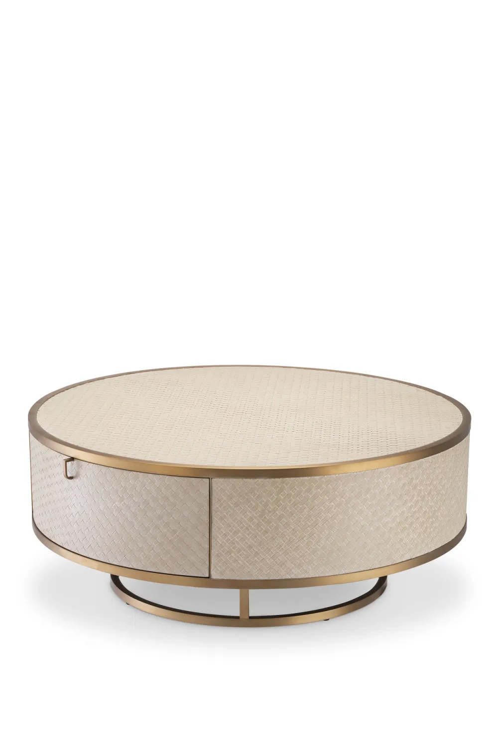 Brass Oak Round Coffee Table | Eichholtz Napa Valley