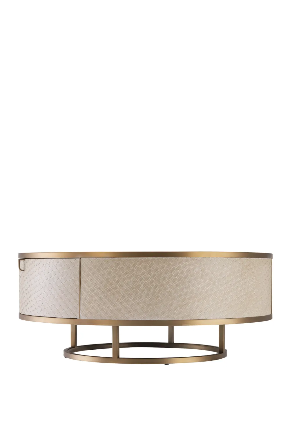 Brass Oak Round Coffee Table | Eichholtz Napa Valley