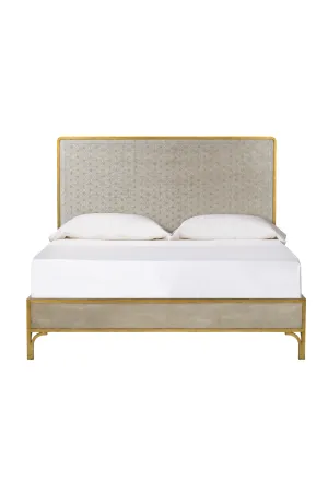 Brass Wood Framed Mirror King Bed | Andrew Martin Gilded Star