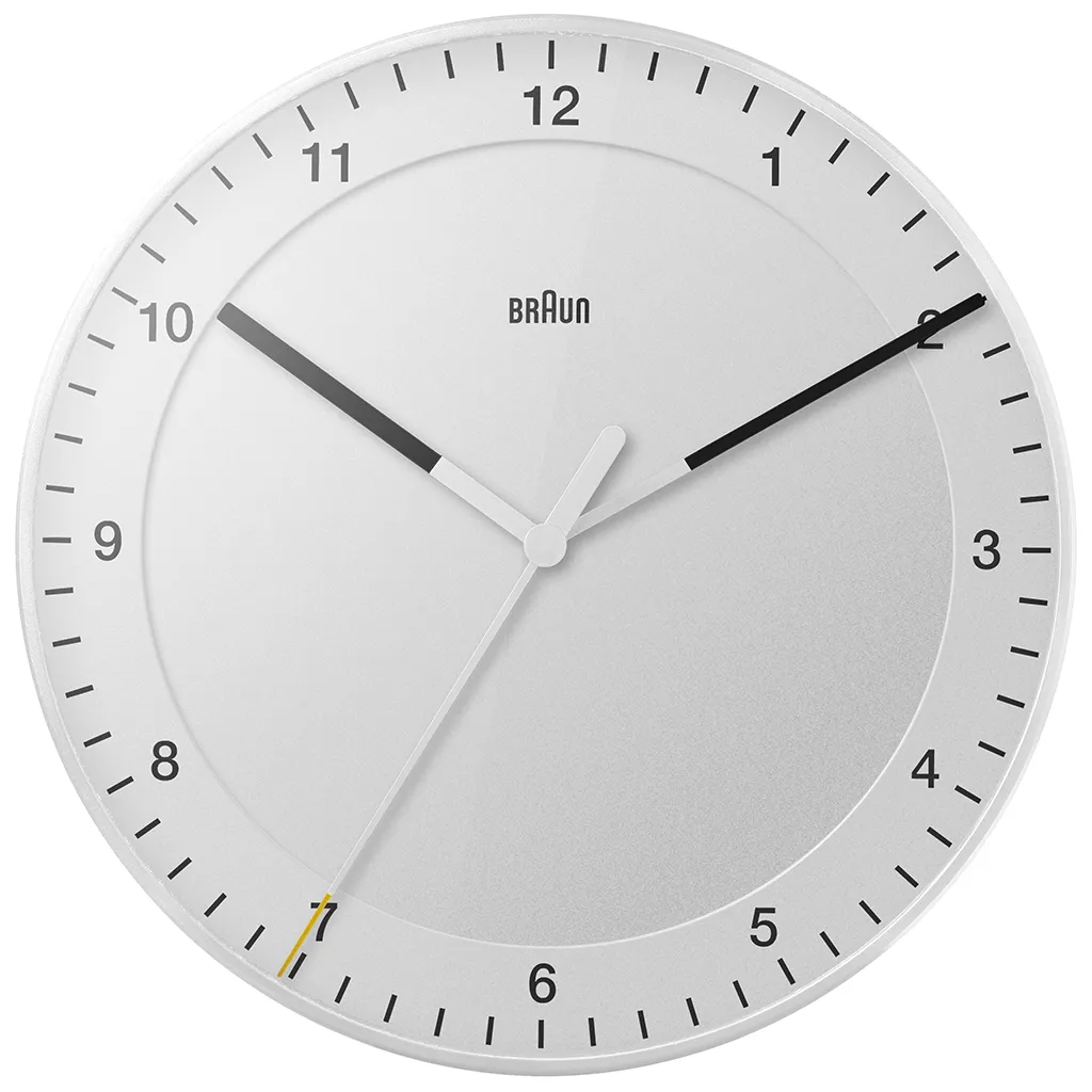 Braun Wall Clock 12" White