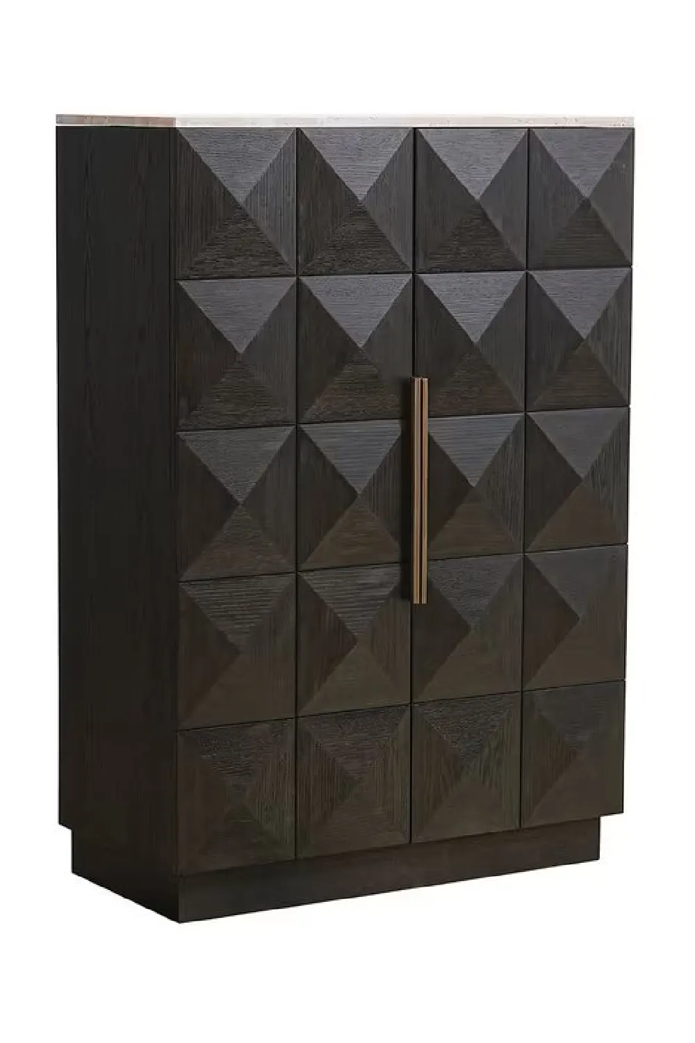 Brown Oak 2-Door Cabinet | OROA Claremont