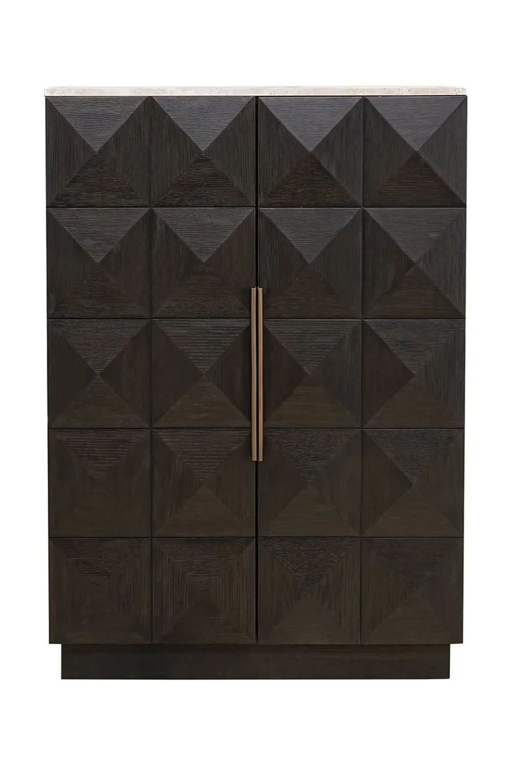 Brown Oak 2-Door Cabinet | OROA Claremont