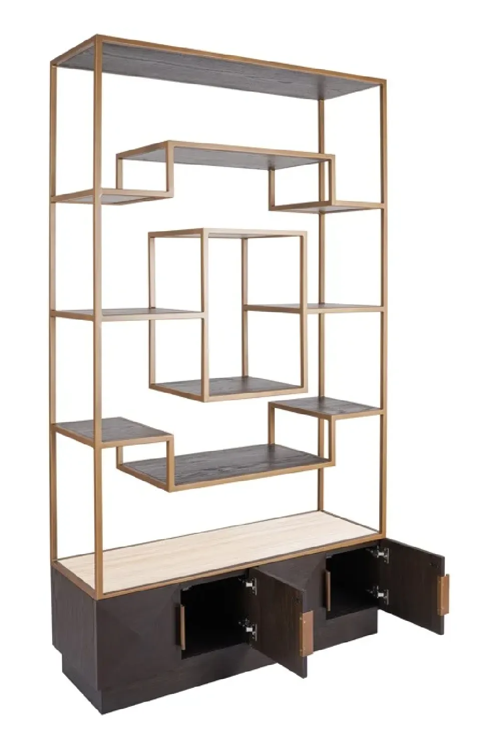 Brown Oak Display Cabinet | OROA Claremont