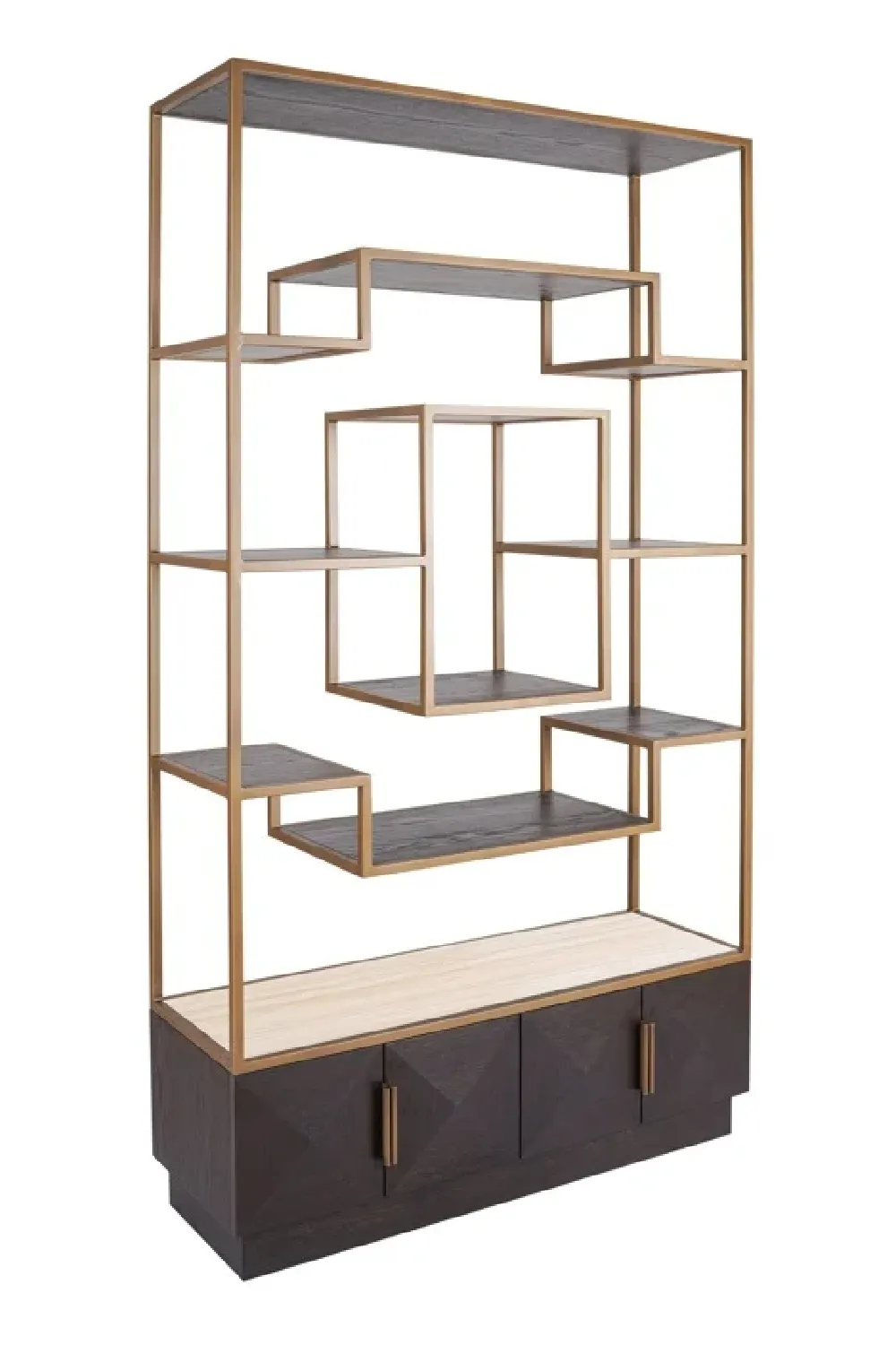 Brown Oak Display Cabinet | OROA Claremont