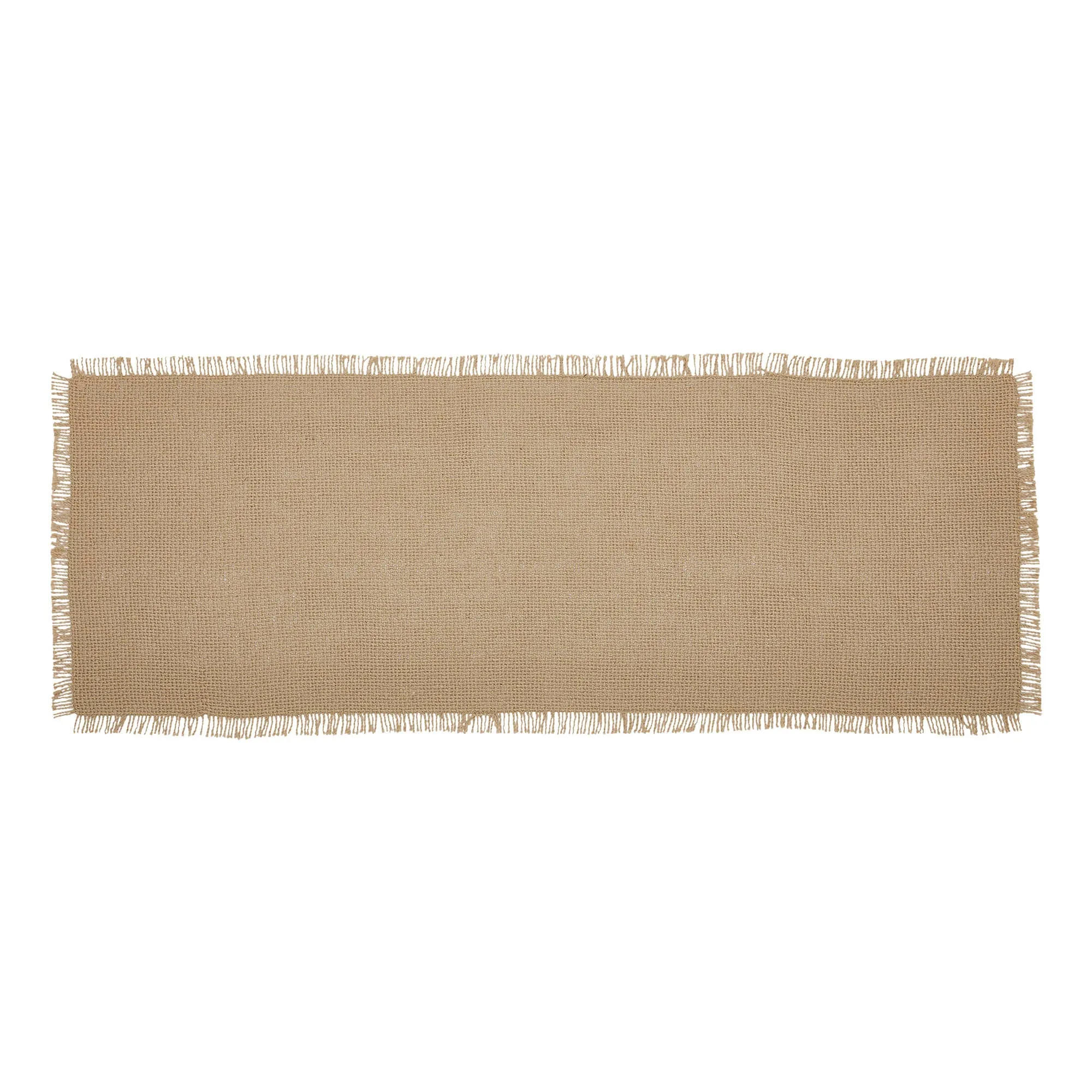 Burlap Natural Runner Fringed 8x24