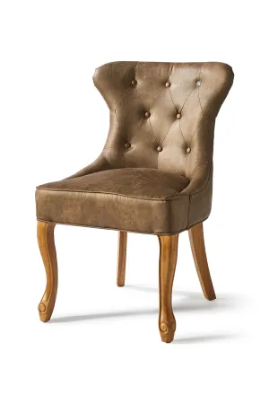 Buttoned Leather Dining Chair | Rivièra Maison George