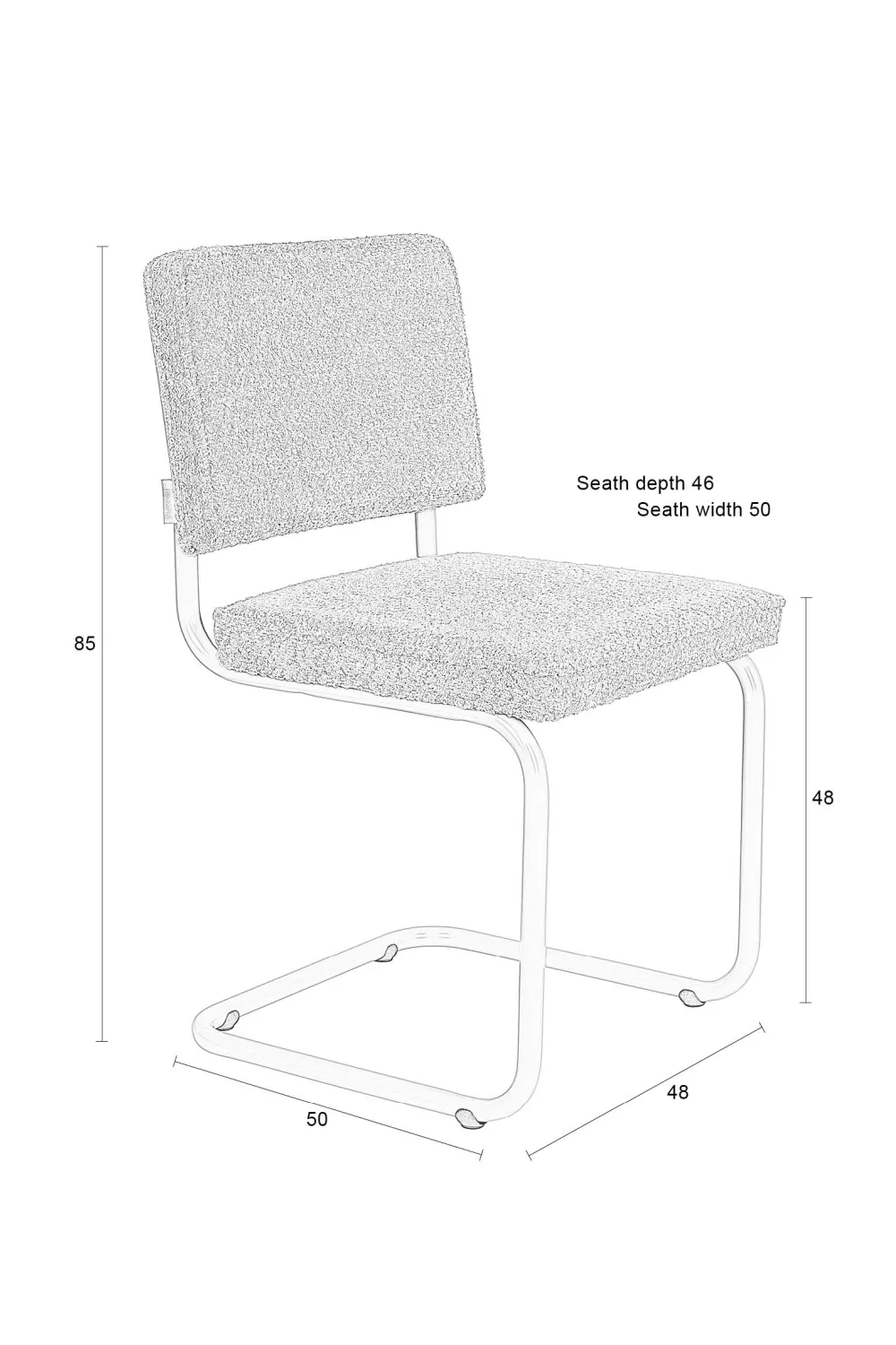 Cantilever Dining Chair Set (2) | Zuiver Ridge