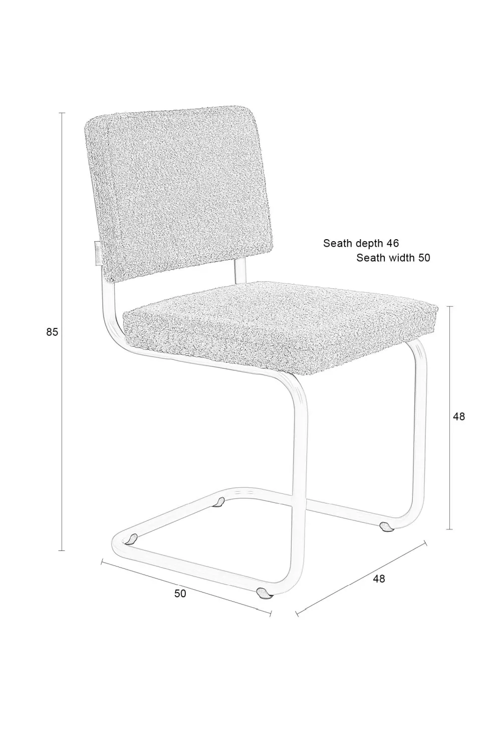 Cantilever Dining Chair Set (2) | Zuiver Ridge