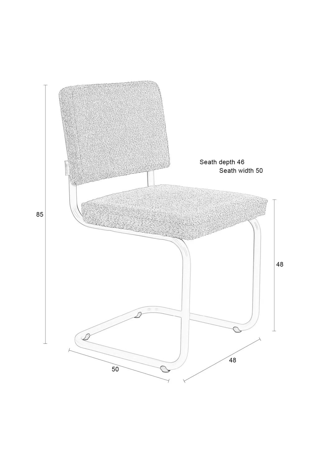 Cantilever Dining Chair Set (2) | Zuiver Ridge