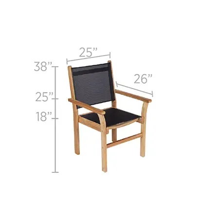 Captiva Stacking Sling Dining Chair