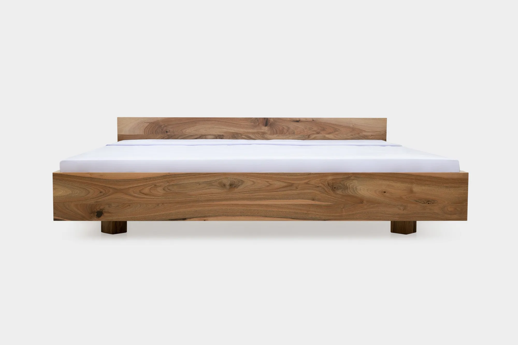 CASSIE | Minimal Bed Frame Handmade Walnut and Oak