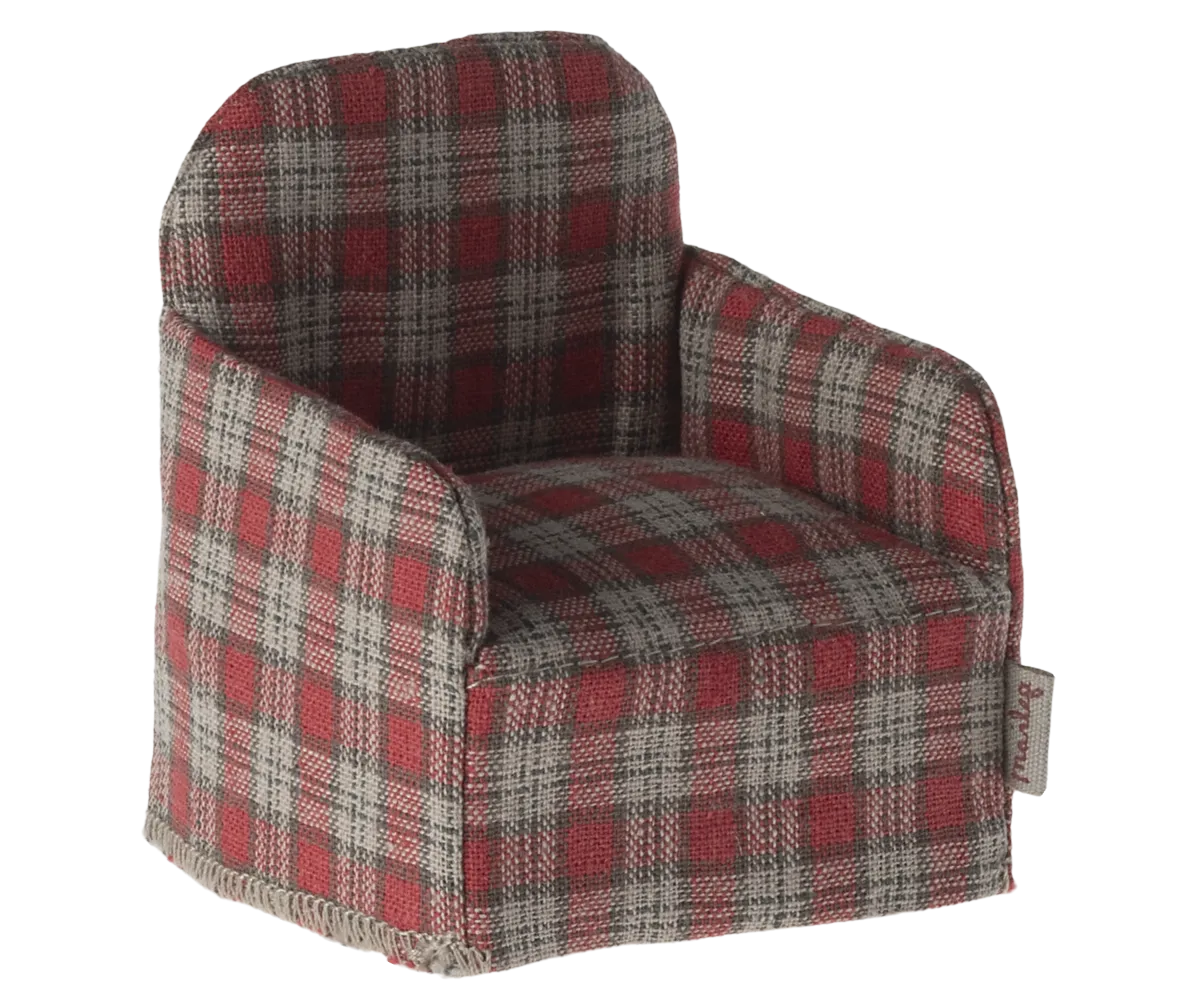 Chair, Mouse - Red checker