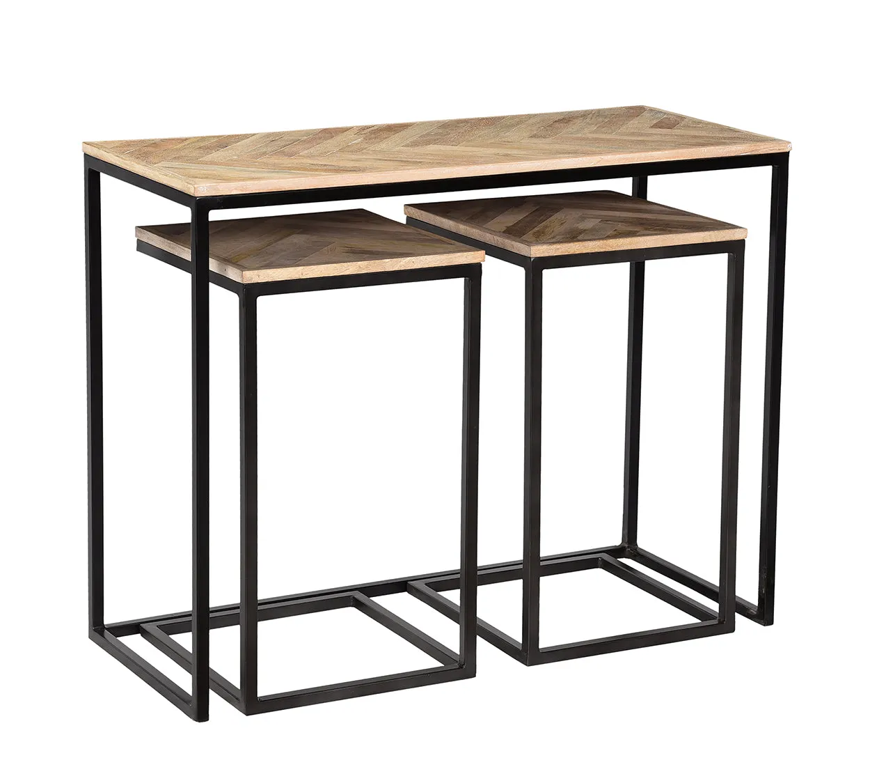 Chevron Console / Side Table S/3