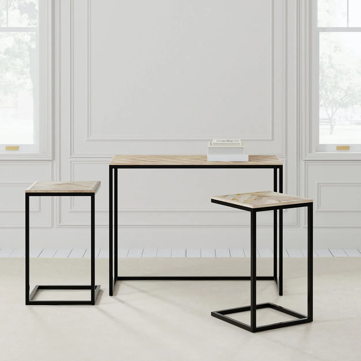 Chevron Console / Side Table S/3