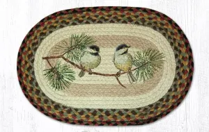 Chickadee Oval Braided Placemat