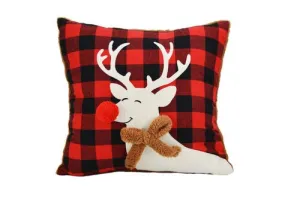 Christmas Decorative Rudolph Deer Pillow