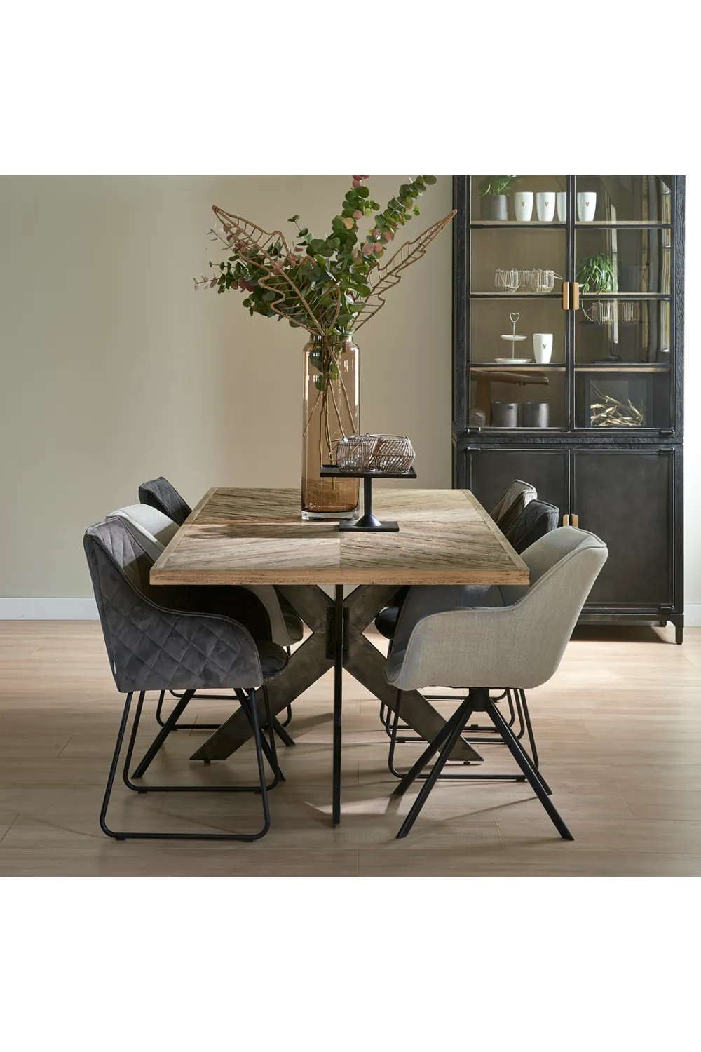 Classic Diamond Patterned Dining Armchair | Rivièra Maison Frisco Drive