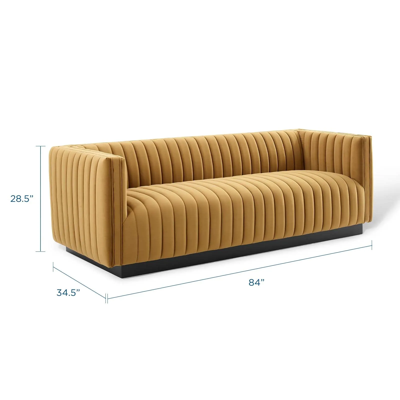 Conjure Channel Tufted Velvet Sofa by Modway