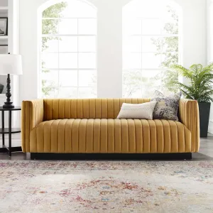 Conjure Channel Tufted Velvet Sofa by Modway