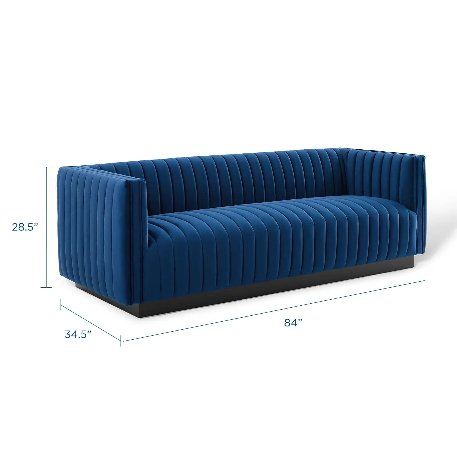 Conjure Channel Tufted Velvet Sofa by Modway