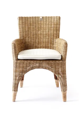 Contemporary Rattan Dining Armchair | Rivièra Maison The Hamptons