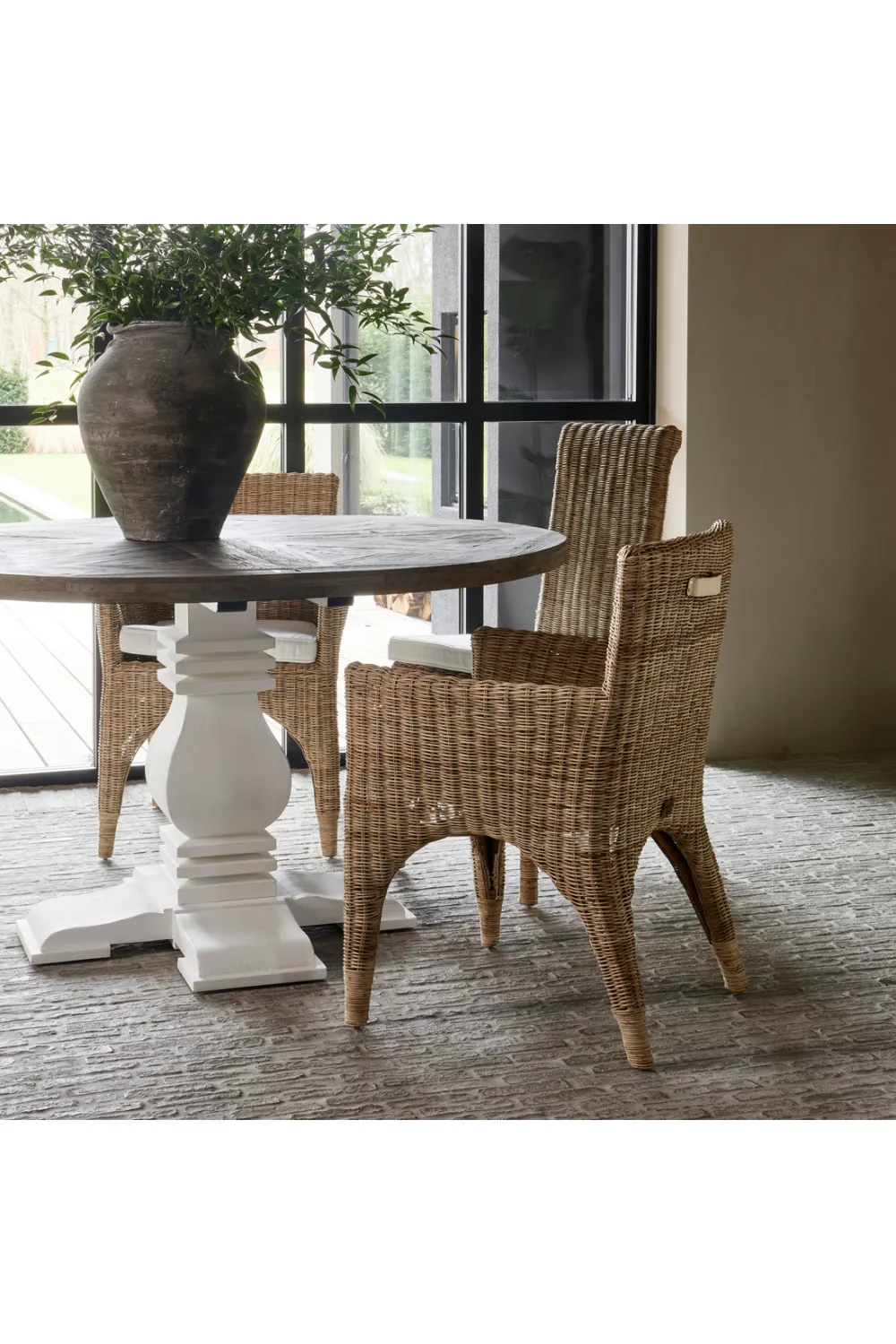 Contemporary Rattan Dining Armchair | Rivièra Maison The Hamptons