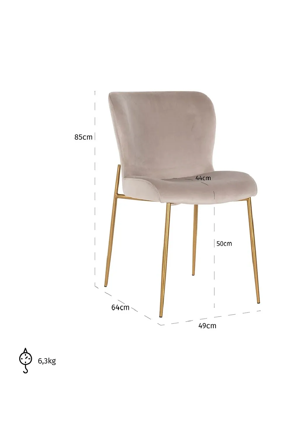 Contemporary Velvet Dining Chair | OROA Odessa