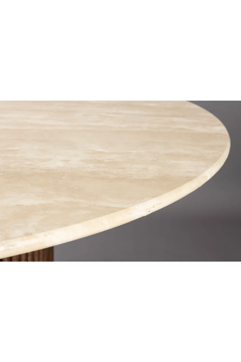 Cream Travertine Dining Table | Dutchbone Arda