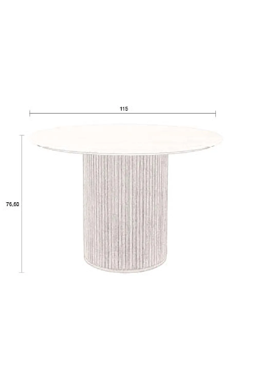 Cream Travertine Dining Table | Dutchbone Arda