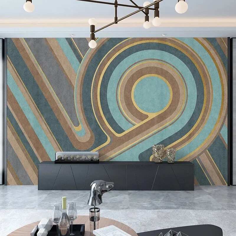 Creative Geometric Design Custom Wallpaper Mural (㎡)