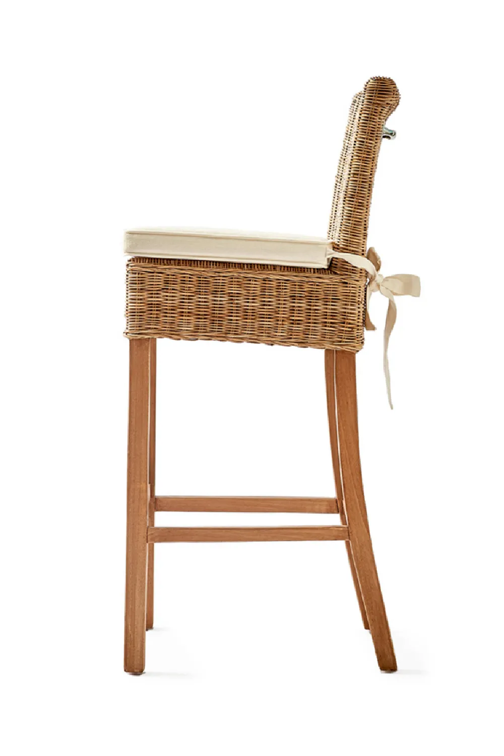 Cushioned Handwoven Bar Stool | Rivièra Maison Rustic Rattan