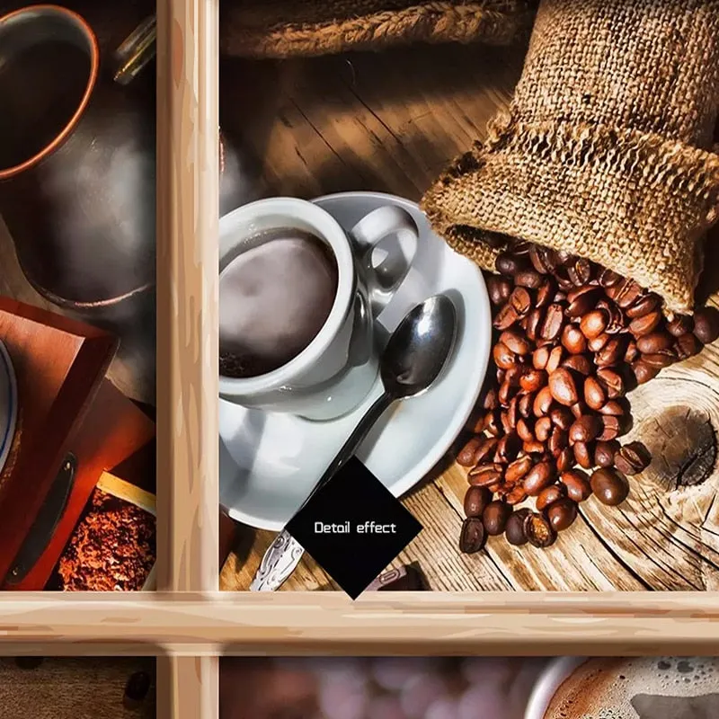 Custom Mural Wallpaper for Cafe Restaurant Coffee Beans Coffee Cup (㎡)