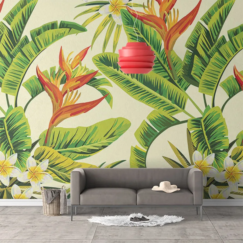 Custom Mural Wallpaper Tropical Plants (㎡)