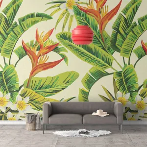 Custom Mural Wallpaper Tropical Plants (㎡)