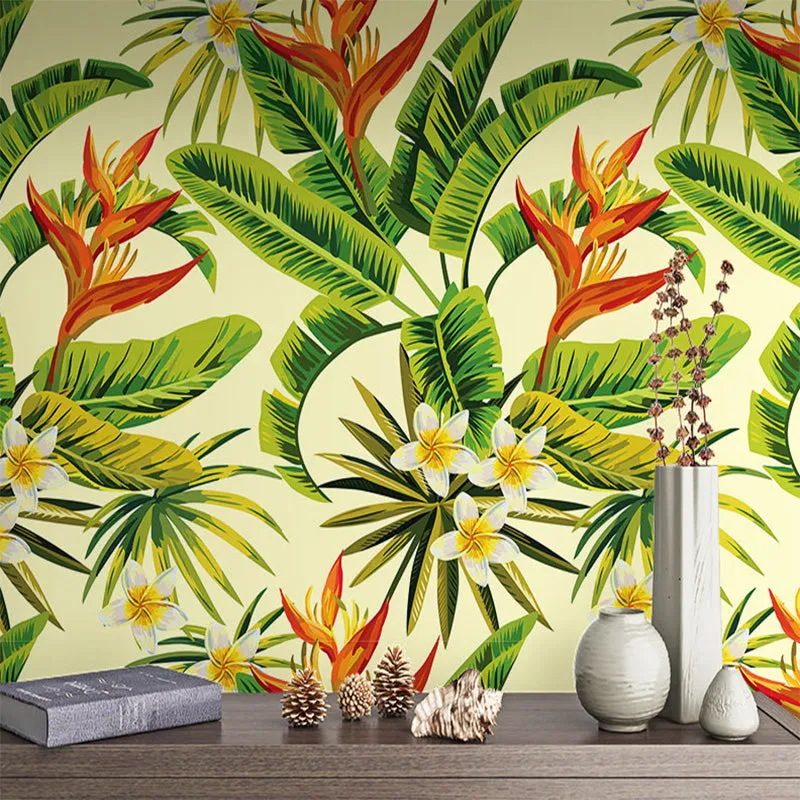 Custom Mural Wallpaper Tropical Plants (㎡)