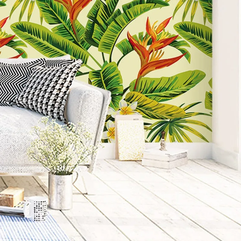 Custom Mural Wallpaper Tropical Plants (㎡)