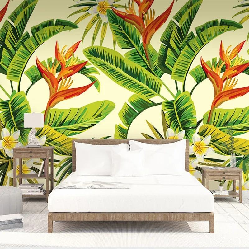 Custom Mural Wallpaper Tropical Plants (㎡)