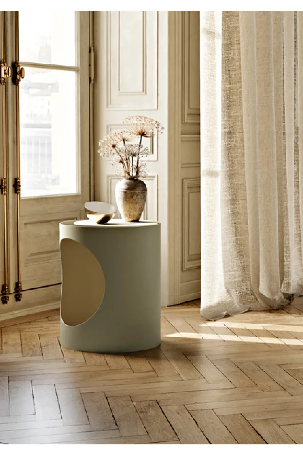 Cylindrical Metal Side Table | WOUD Tabl