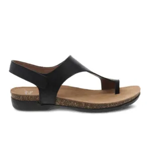 Dansko Reece Backstrap Sandal (Women) - Black Waxy Burnished